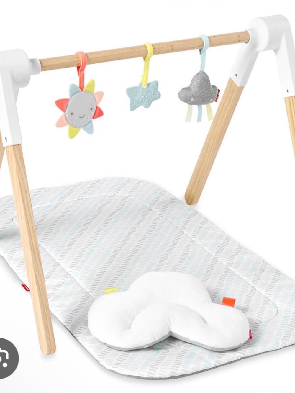 Skip Hop Wooden Activity Gym with Pastel Sun & Cloud Toys - Multi Color. NEW